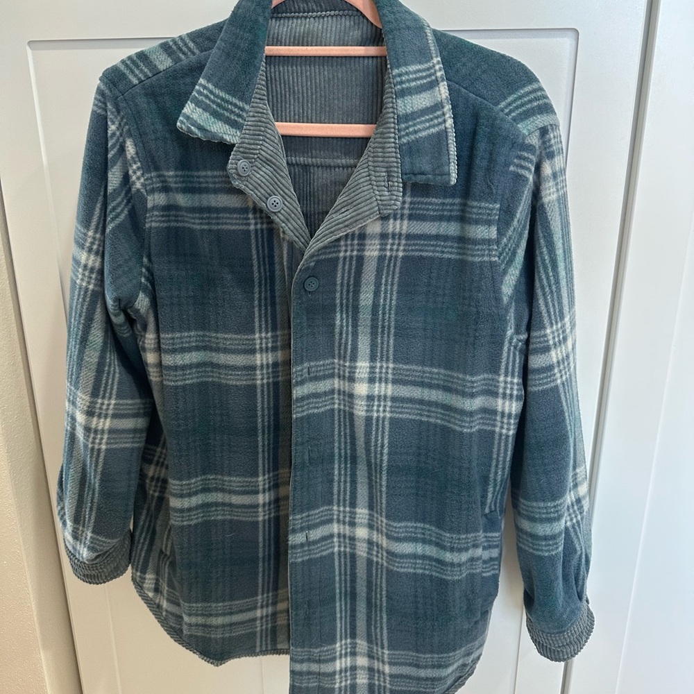 Cozy Blue Reversible Shacket